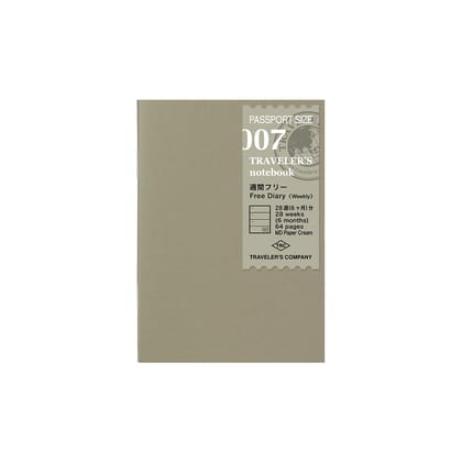 TRAVELER'S notebook Refill (Passport size) Free diary (Weekly) 007