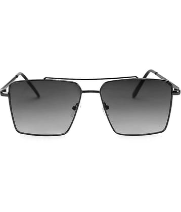 Ashru Black Square Sunglasses ( Pack of 1 ) - Medium