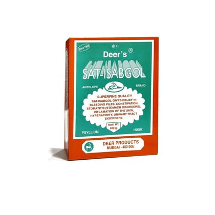 Deer Products Sat Isabgol Psyllium Husk, 400 gm