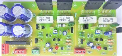 100 + 100w Stereo Amplifier Board using 2SC5200 2SA1943 Transistors - Assembled Board  by MYPCB