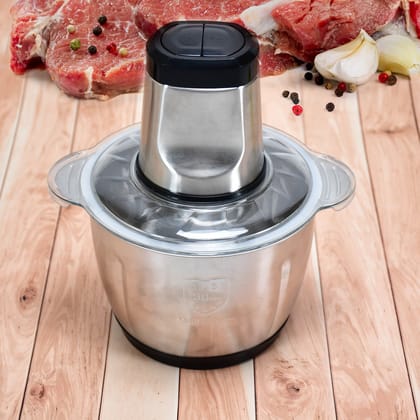 2363 Stainless Steel Electric Meat Grinders with Bowl Heavy for Kitchen Food Chopper, Meat, Vegetables, Onion , Garlic Slicer Dicer, Fruit & Nuts Blender (3L)