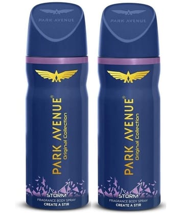 Park Avenue STROM BODY SPRAY,150 ML EACH Deodorant Spray for Unisex 300 gm ( Pack of 2 )