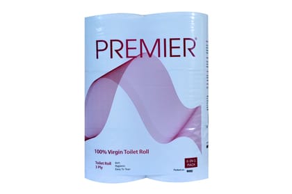 Premier Toilet Roll 3 Ply 300's 6in1