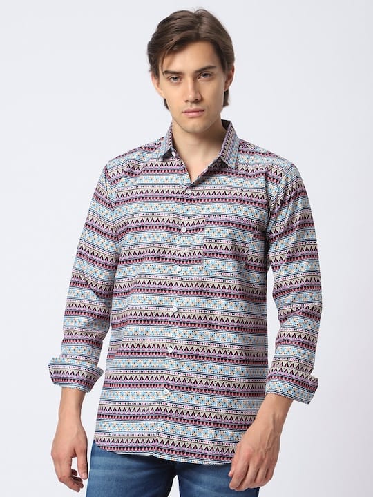 Ethnic Motifs Printed Classic Opaque Casual Shirt