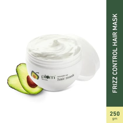 Plum Avocado Nourish-Up Hair Mask - For Frizzy, Curly & Wavy Hair, Contains Avocado Oil, Argan Oil & Shea Butter, 250 gm