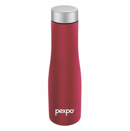 PEXPO Stainless Steel Fridge Water Bottle, 750 ml, Crimson Red, Monaco | Eco-Friendly & Leak-Proof Water Bottle