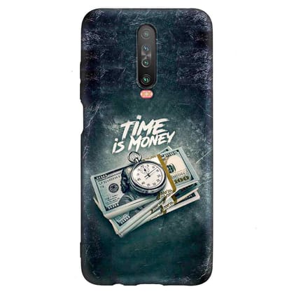 Time is Money POCO X2 Premium Embossed Mobile cover