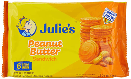 Julie's Peanut Butter Sandwich Cookies, 180 gm