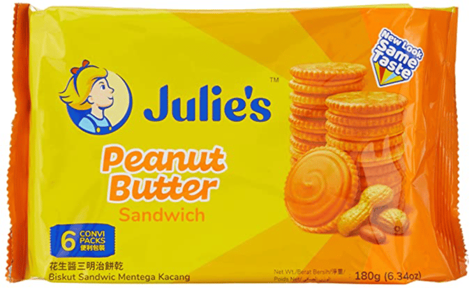Julie's Peanut Butter Sandwich Cookies, 180 gm