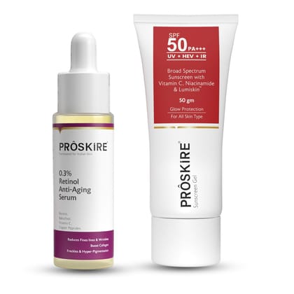 Retinol Anti Aging Serum with Sunscreen Gel SPF 50