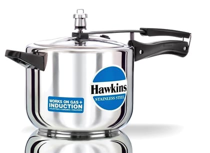 Hawkins Stainless Steel Induction Pressure cooker, 5 Litre(B30) (Capacity - 5ltr) by Mahavir Home Store