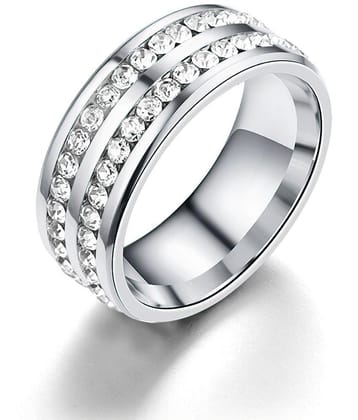FASHION FRILL - Silver Rings ( Pack of 1 ) - None
