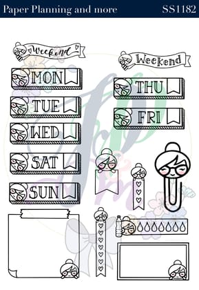 Weekdays Sticker Sheet-Glossy