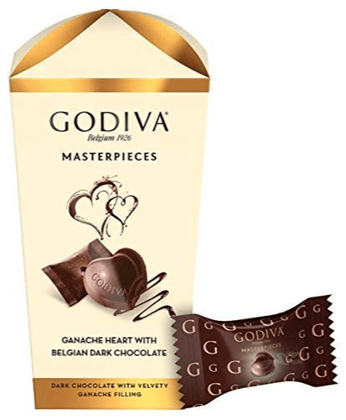 Godiva Masterpiece Dark Chocolate Ganache Heart Chocolate Box, 117 gm