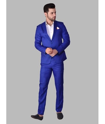 PRINTCULTR Cotton Blend Mens 2 Piece Suit - Blue ( Pack of 2 ) - None