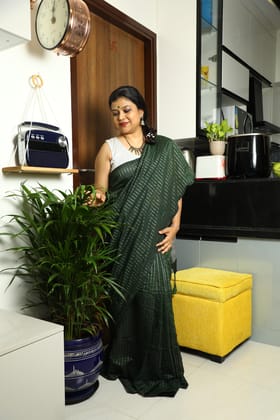 Forest Whisper-Green / Khadi Cotton / Handloom Khadi Cotton