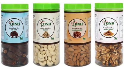 DRY FRUITS COMBO 1 KG  PACK  250G X 4 PC