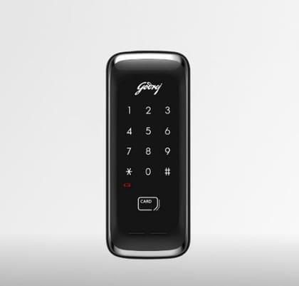 Godrej Advantis Rimtronic Verti Digital Rim Door Lock Autolocking, Remote and Video Door Phone- Black