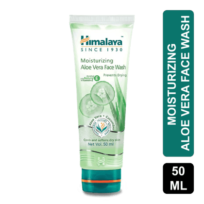 Himalaya Aloe Vera Face Wash, 50 ml Tube