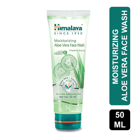 Himalaya Aloe Vera Face Wash, 50 ml Tube