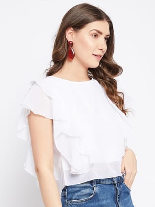 Flutter Sleeve Georgette Top