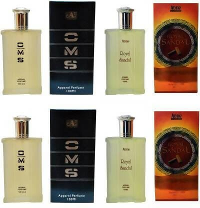 Aone CMS and Royal Sandal Perfume 100ml each (Pack of 4, 400ml)