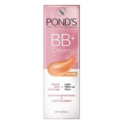 Pond's Bb+ Cream Instant Spot Coverage + Light Make-up Glow Natural, 18 gm