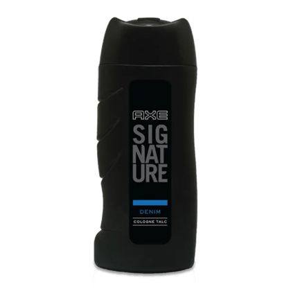 Axe Signature Denim Cologne Talc, 100 gm Bottle
