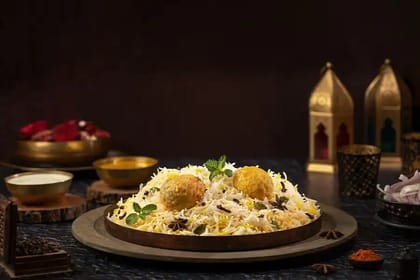 Egg Biryani (With Raita)