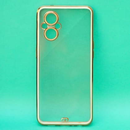 White Electroplated Transparent Case for Oppo F21 Pro 5g