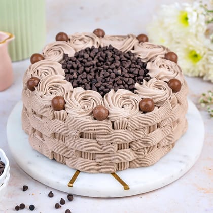 Basketweave Design Chocolate Cake Eggless Half Kg