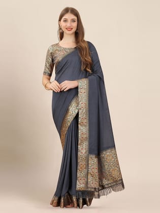 Woven Design Border Detail Zari Saree