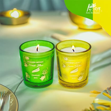 2-Pack Wonder Series Shot Glass candle - Forest Bliss/Lemon Sorbet-Forest Bliss/Lemon Sorbet
