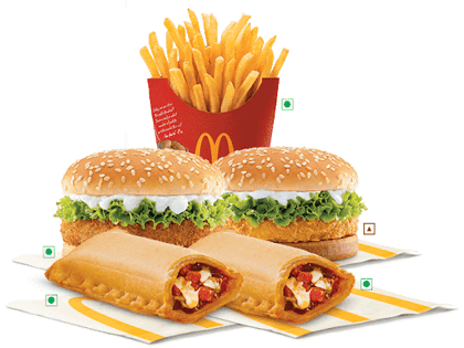 McVeggie/McChicken(Any Two)+1 Medium Fries+2 McPuff __ McVeggie Burger®,McVeggie Burger®,NO ADDON,Complimentary Ketchup