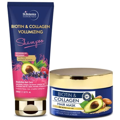 Biotin And Collagen Shampoo + Hair Mask (200ml each)
