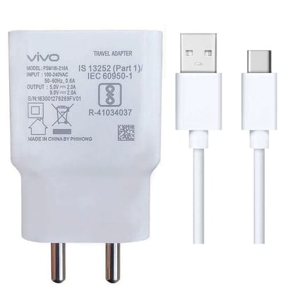 Vivo Y30 Dual Engine 18W Fast Mobile Charger with Type C Cable