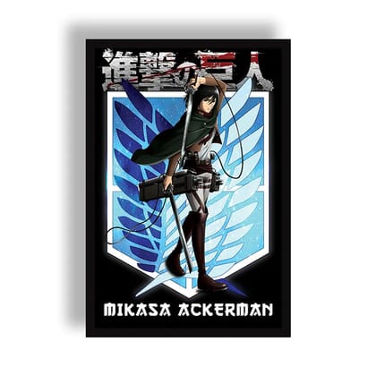 Mikasa Ackerman Attack on Titan Poster | Frame | Canvas-Small (20 x 30 CM) / Poster