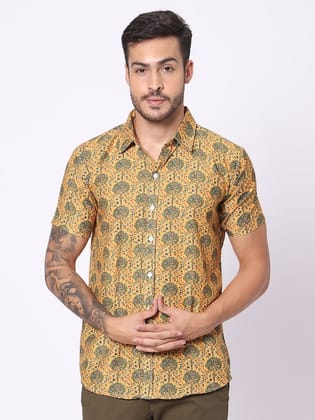 Classic Fit Floral Printed Casual Shirt