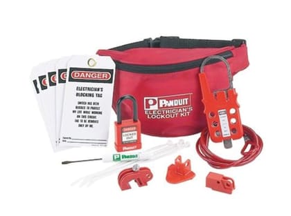 Panduit PSL-PK-EA Tool Kits & Cases Electric Lckout Kit Red 1/kt-Red / Nylon