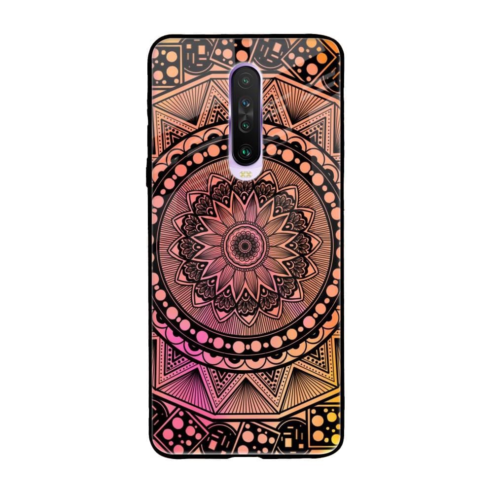 Floral Mandala Glass Case for Poco X2