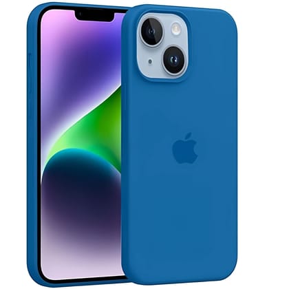 Blue Original Silicone case for Apple iphone 14 Plus