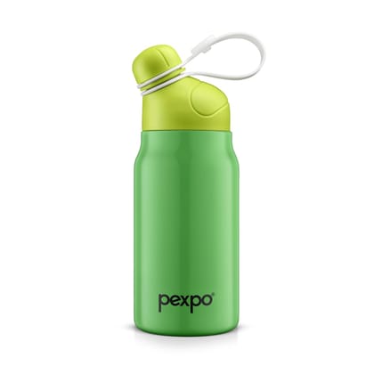 Pexpo 24 Hrs Hot & Cold Stainless Steel Thermosteel Insulated Flask, 425ml, Green, Piano | Durable | Leak-Proof | Eco-Friendly | Vacuum Insulated Flask | Office | School |Gym