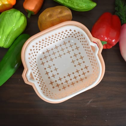 2785 2 In 1 Basket Strainer To Rinse Various Types Of Items Like Fruits, Vegetables Etc