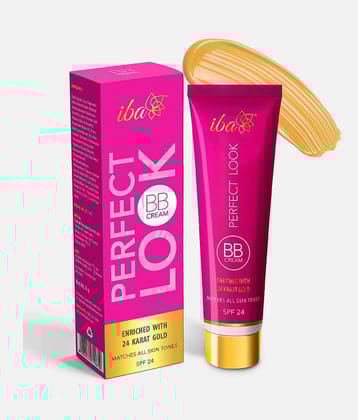 Iba Perfect Look BB Cream With 24 Karat Gold, 30g, Medium Shade Fades Dark Spots & Blemishes, (Pack of 1)