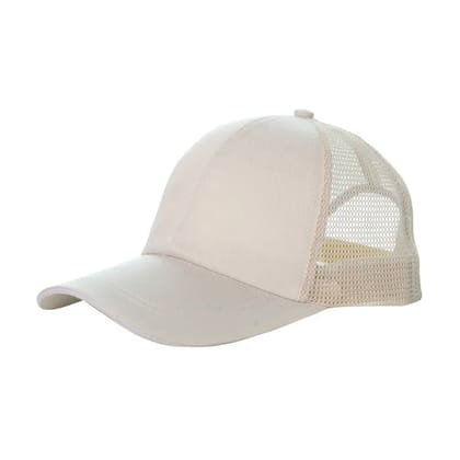 Outdoor Sun Hat Sun Protection Cap-Light beige white / adjustable