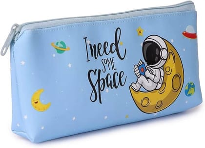 PASS & PLAY Space Theme Stationery Kit with 4 Items - Space Theme Pouch, Diary, Key Chain SPACE Art Artificial Leather Pencil Box  (Set of 1, Multicolor)