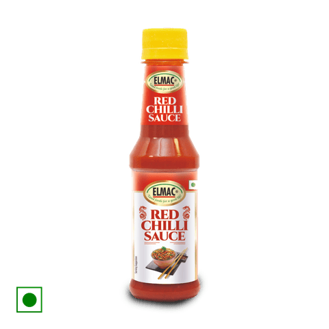 Elmac Red Chilli Sauce, 200 gm Bottle
