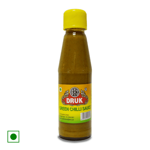 Druk Green Chilli - Sauce, 200 gm Bottle