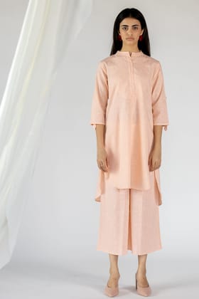 Powder peach Kurta set-M