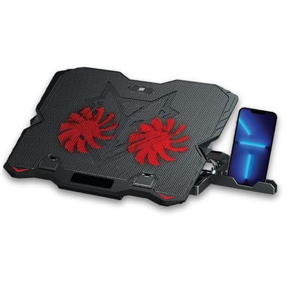 iBall ICEPAD LP20 Laptop Cooling Pad with 125 mm 2 Bigger Cooling Fans, Suitable up to 15.6 " Inchs , Dual USB Ports - Black